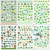 St. Patrick's Day Nail Art Stickers Decals 3D Exquisite Nail Art Supplies Self-Adhesive Green Lucky Clover Nail Decoration Nail Foil Art Supplies Nail Accessories Acrylic Nail Art