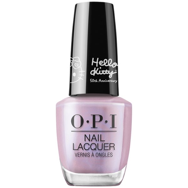 OPI Nail Lacquer, Purple Nail Polish, Up to 7 Days of Wear, Chip Resistant & Fast Drying, Hello Kitty 50th Collection, Supercute Color, 0.5 fl oz