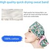 FADACHY Scrub Caps Women Ponytail, Working Cap with Button Long Hair, Adjustable Scrub Cap with Ponytail Holder, Tie Back Hats Nurse Cap for Women