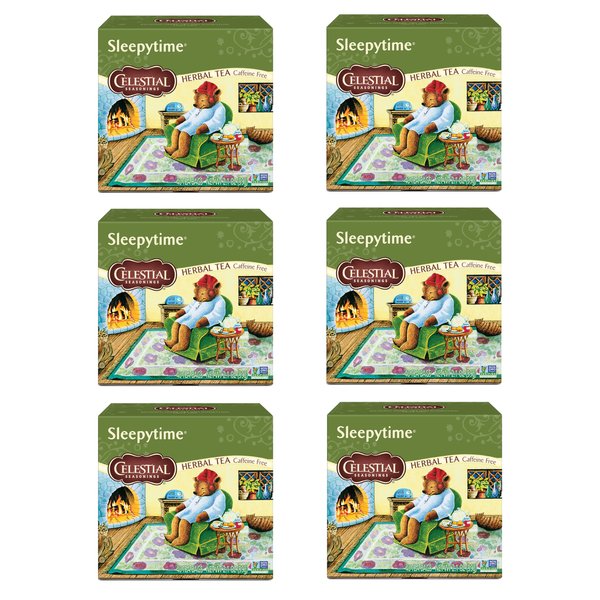 Celestial Seasonings Sleepytime Herbal Tea, Caffeine Free, 40 Tea Bags Box, (Pack of 6)