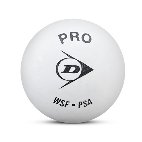 Dunlop White Pro Squash Ball - 3 Balls