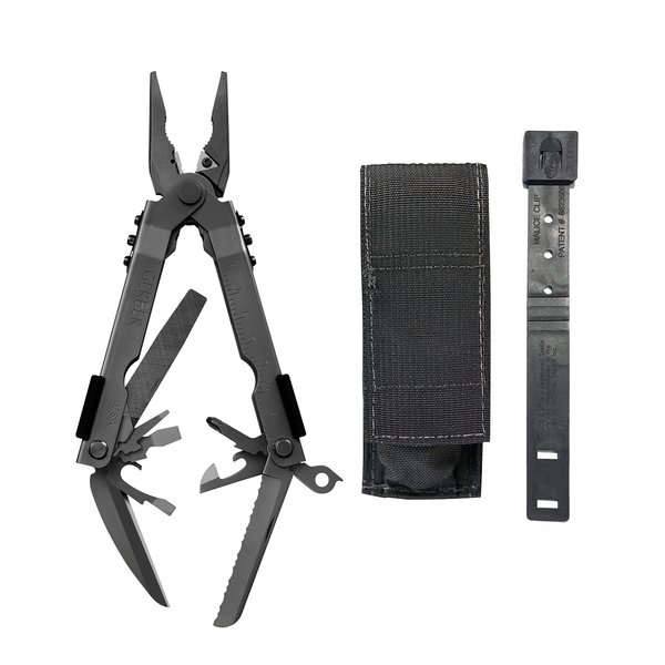 Gerber Gear Multi-Plier 600 Needle Nose Pliers Set Multi-Tool - 14-in-1 EDC Gear Multi-Tool Knife with Replaceable Carbide Cutter - Survival Gear and Equipment - Black