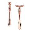 luzen 2Pcs Alloy Metal Eye Cream Applicator Wand Stick Mask Spatula Face Mask Eye Cream Massager Tool for Facial Massage, Reduce Puffiness, Cosmetic Beauty Tools (2 Styles), Rose Gold