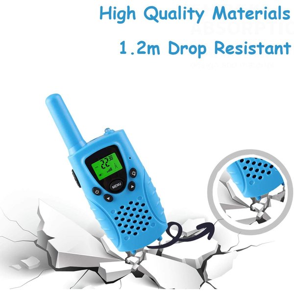 inYYTer 3 Pack New Walkie Talkies for Kids, 4KMs Long Range Kids Walkie Talkies 2 Way Radio Walky Talky, Best Gift for Age 3-12 Boys and Girls Yellow