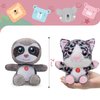 Nleio 7'' Stuffed Animals Talking Plush Toys, Cute Stuffed Animals Bulk Unicorn/Owl/Bunny/Narwhal/Sloth/Pink Rabbit Cat Small Animal with Sounds Plush Toys Set for Baby Girls Boys
