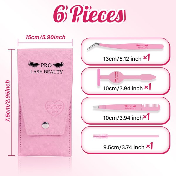 Lash Applicator Tool 1 Lash Tweezers 1 Lash Applicator for Lash Clusters Plus 1 Upgraded Eyebrow Tweezers DIY Eyelash Extension Tweezers Kit Eyelash Applicator Tool (3 pcs)