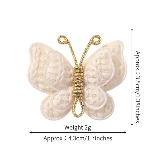 6 Pcs Handmade Cute Butterfly Barrettes, Knitted Hair Pins and Hair Styling Accessories for Girls and Teens