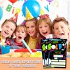 YQV Mini Golf Invitation Birthday Party Invitations, 20-Count Neon Glow Gloss Arcade Laser Sport Theme Birthday Party Invites With Envelopes-HBYQK-B01