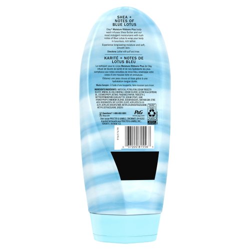 Olay Moisture Ribbons Plus Shea + Notes of Blue Lotus Body Wash, 18 oz