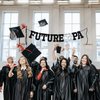 Future PA Banner - Congrats Physician Assistant Bunting Sign, Medical School/Nursing School Graduation Party Decorations Supplies, Black Glitter