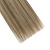 Ugeat Tape in Hair Extensions Human Hair 18Inch Balayage Dark Brown Fading to Platinum Blonde Hair Extensions Tape in 50G Tape Seamless Hair Extensions 20Pieces Real Human Hair Extensions