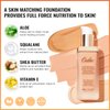 Oulac Foundation Make Up, Skincare Infused With Aloe Leaf And Vitamin E, Medium to High Coverage Liquid Foundation, Foundation Vegan 30ml, Shade：Caramel 16