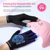 Modelones Gel UV LED Nail Lamp with UV Gloves Kit, 48W Nail Dryer with 3 Timer Settings and Automatic Sensor for Cures All Nail Polish, Professional UPF99+ UV Protection Gloves for Nail Art Manicure