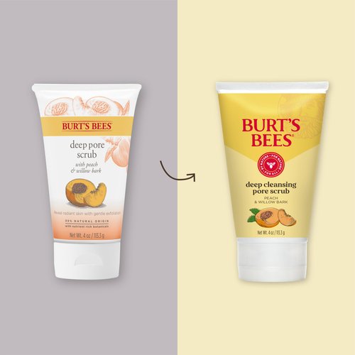 Burt's Bees Deep Cleansing Pore Scrub with Peach and Willow Bark, 4 Ounces
