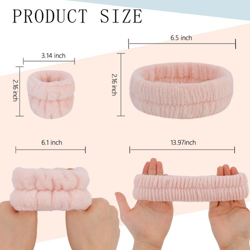 YARIEW 9Pcs Spa Headband and Wrist Washband Set, 3 Pieces Makeup Facial Face Wash Headband Head Bands and 6 Pieces Wrist Bands Terry Cloth Headbands for Women and Girls…