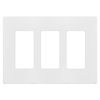 ENERLITES Screwless Decorator Wall Plate Child Safe Cover, Size 3-Gang 4.68" H x 6.53" L, Unbreakable Polycarbonate Thermoplastic, SI8833-W, Glossy, White