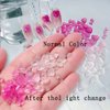 3D Heart Nail Charms for Acrylic Nails 3D Resin Light Change Nail Decals Heart Rhinestone Nail Art Design Acrylic Nail Art Supplies for Women Girls DIY Nail Decorations Manicure Tips (80PCS)