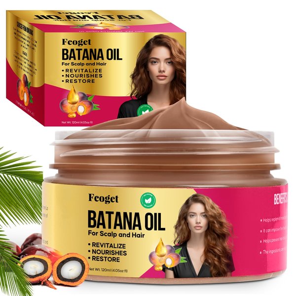 Raw Batana Oil for Hair Growth,100 percent Pure Organic Dr Sebi Hair Oil from Honduras, Prevent Hair Loss, Moisturize for Dry Damaged Hair, Nourish Scalp Conditioner