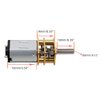 CHANCS N20 Small Dc Motor 3V 5RPM Shaft Length 10mm Geared Motor with Metal Gearbox Motor for DIY RC Toys