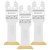EZARC Titanium Oscillating Multitool Blades Extra-Long Power Cut Saw Blades Fast Cutting for Wood, Metal and Hard Material, 3-Pack