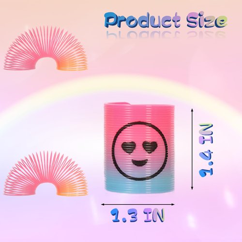 Irnushka 120 Pcs Mini Spring Rainbow Coil Party Favors for Kids, Plastic Coil Toys Bulk,Mini Plastic Coil Spring Toy for Easter Egg Filler Party Favor Carnival Prize Birthday Goodie Bag Stuffers