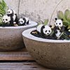 Toymany 4PCS Solid Panda Figurines Toy Set, 2-4" Realistic Plastic Jungle Animals Figures Family Set with Bamboo & Baby Pandas, Educational Toy Cake Toppers Christmas Birthday Gift for Kids Toddlers