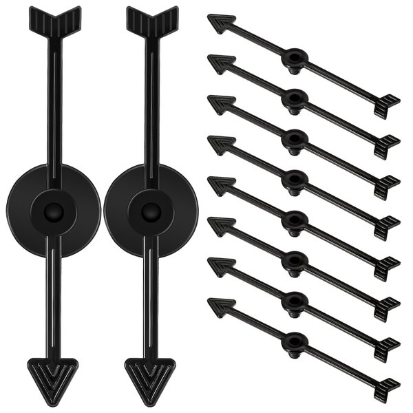 AOZUO 50Pcs Arrow Game Spinners, Wheel of Fortune Board Game, Table Spinner Black Arrow Game Assorted Set of 3-inch Plastic Spinner Game Pieces for DIY Party School Classroom Home Using Board Spinner