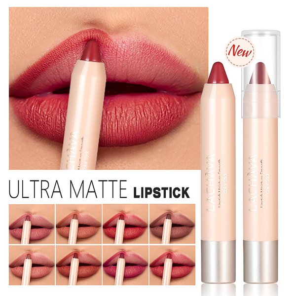 Easilydays Nude Matte Velvet Crayon Lipstick, Moisturizing Lightweight Creamy Lip Color, Waterproof Long-Lasting Crayon Lip Gloss for Women, Non-Sticky, Ultra Matte Lip Liner Pen for Women (#05)