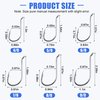 Octopus Fishing Hooks-120pcs Sport Circle Hooks Beak Offset Fishing Hooks Sharp High Carbon Steel Fishing Jig Hooks Black Fishhook for Saltwater Bass 8-9/0