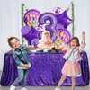 32 Inch 3 Balloon Number, Purple Balloons, Purple Confetti Latex Balloon Foil Balloons Mylar Balloons 3 Birthday Balloon for Anniversary Supplies Kids Birthday Party (Purple, 3)