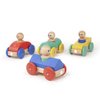 3 Piece Tegu Magnetic Racer Building Block Set, Blue Big Top