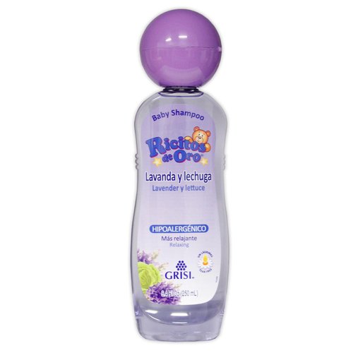 Ricitos de Oro Lavender Shampoo | Baby Shampoo with Pop-Up Rattle Cap, Paraben Free Product for Baby’s Delicate Hair; 8.4 Fl Ounces