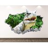 Dinosaur Wall Decal Art Decor 3D Smashed Jungle Sticker Poster Kids Room Mural Custom Gift BL357 (22"W x 14"H)