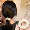 FAFAHOUSE 3 Pcs Pearl Hair Bands for Women Girls, Pearl Bead Elastic Band Pearl Hair Elastic Pearl Hair Bands for Women Ponytail Holder