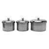 3PCS Professional Stainless Steel Acrylic Nail Tips Cup Dappen Dish Liquid Powder Holder Container Nail Art Equipment Tools (Silver)