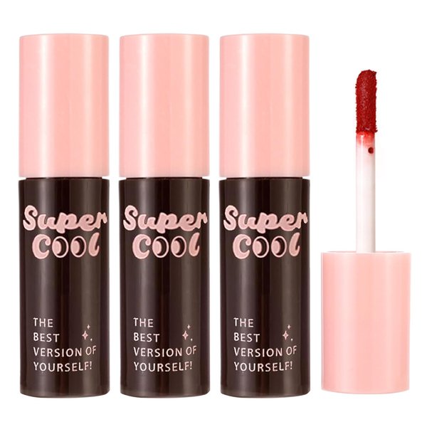 ONMYLOVIN 3 Colors Matte Lip Tint Stain Set, Natural Matte liquid Lipstick to Cover Lip Lines, Long Lasting High Impact Color and Instant Shine, Cheeky, Nude Lipstick For Women