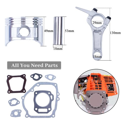HAISHINE 68MM Piston Ring Connecting Rod Engine Full Gasket Set for Honda GX160 GX 160 5.5HP 4-Cycle Gas Engine Generator Water Pump