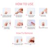 Semi Cured Gel Nail Strips French Nail Tips UV Gel Nail Stickers - Long Lasting Silver Glitter Gel Nail Stickers 20 Pieces Nail Polish Strips Works with UV Nail Lamp Easy Application & Removal