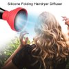 Universal Hair Diffuser Adaptable for Blow Dryers, Makeup Hair Styling Dryers Attachment for Curly or Wavy Hair, Hairdressing Accessory for Barber Salon (D-2.36“ Red Collapsible)