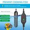 YukiHalu Small Aquarium Heater 25/50/100/150W with Protective Cover, Mini Fish Tank Heater, External Controller, Temperature Adjustable, Digital Display, Used for 5/10/20/30 Gallons (25W-5Gallon)