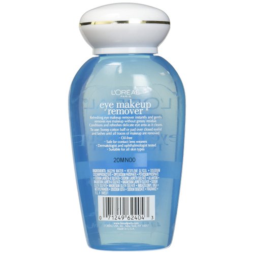 L'Oreal Paris 100 Percent Oil-Free Eye Makeup Remover, 4 Fl Oz (Pack of 3)