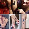 Independence Day Temporary Tattoo Kids Adults, 10sheets Fake Tattoos Waterproof Body Art Stickers USA National Flag Red White Blue for 4th of July Memorial Day Decoration