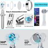 Hydro Jet Shower Head Upgrade High Pressure Turbocharged Shower Head Handheld Turbo Fan Shower Kit with Replacement Hose/Bracket/Cotton Filters and Bath Loofah, 3 Water Panels for Different Experience