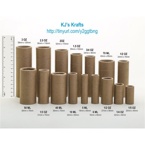 KJ's 26 Piece Kraft Paperboard Lip Balm/Salve/Cosmetic/Lotion Variety Pack