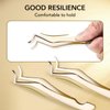Eyelash Applicator Tool DIY Cluster Lash Tweezers Curved Eyelash Tweezers for Easy Lash Application and Removal, DIY Lash Applicator Tweezer For Strip Lashes Clusters Lash