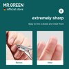 MR.GREEN Cuticle Nippers Innovate Cuticle Scissors Built-in Spring Clippers Trimmer Dead Skin Remover Manicure Beauty Tool (Cuticle Nipper+Manicure Pusher)