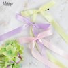 2PCS Silky Satin Hair Bows Hair Clip Ribbon Accessories Ponytail Holder Hair Bow for Women Girls Teens (Peach)