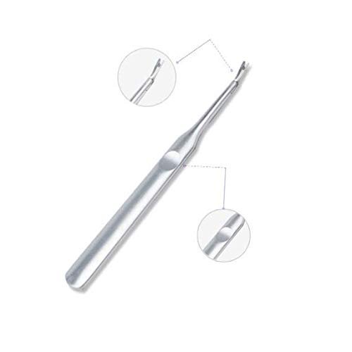 KDDOM 2 Pcs Stainless Steel Cuticle Pusher Remover Dead Skin Fork Trimmer Professional Cuticle Trimmer