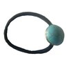 Hair Tie, Genuine Gemstone 20mm Turquoise Magnesite Cabochon Hair Tie with Elastic +Gift Bag