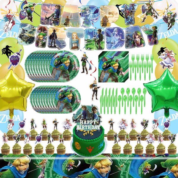 Legend Birthday Party Decorations, Legend Party Supplies Set Include Banner, Hanging Swirls, Tablecloth, Tableware, Balloons, Cake Toppers